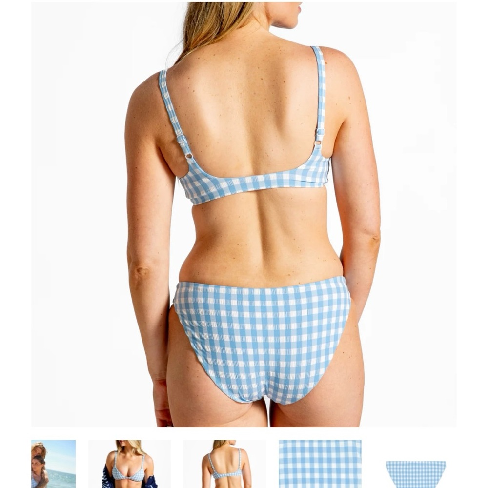 Blue Gingham Bikini Set - Picture 5 of 6